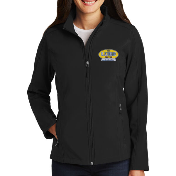 Embroidered The Lube Center - Ladies Core Soft Shell Jacket Thumbnail
