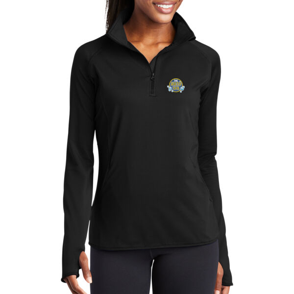 The Auto Spa Embroidered - Ladies Sport Wick ® Stretch 1/4 Zip Pullover Thumbnail