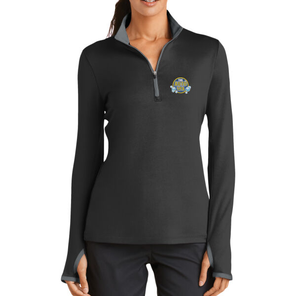 The Auto Spa Embroidered - Ladies Dri FIT Stretch 1/2 Zip Cover Up Thumbnail
