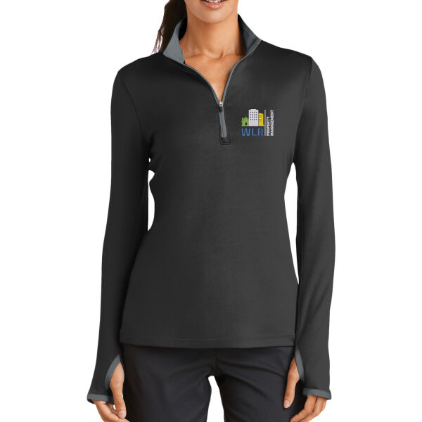 WLR Property Management Embroidered  - Ladies Dri FIT Stretch 1/2 Zip Cover Up Thumbnail
