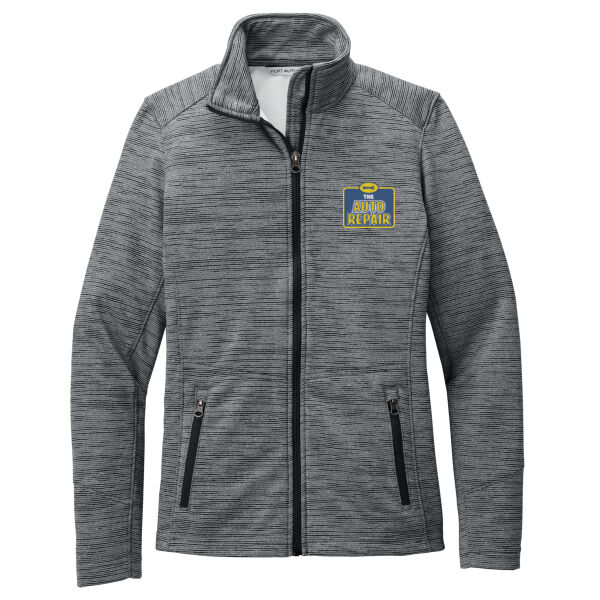 The Auto Repair Embroidered - Women's Digi Stripe Fleece Jacket Thumbnail