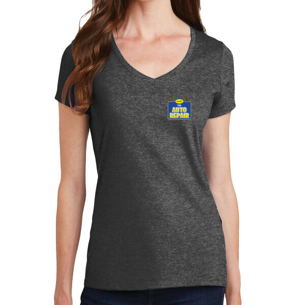 Printed The Auto Repair - Ladies Fan Favorite V Neck Tee Thumbnail