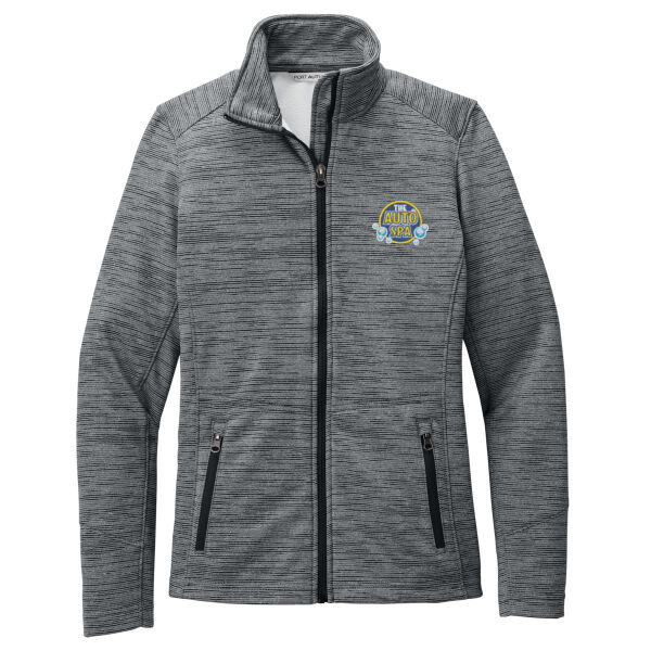 The Auto Spa Embroidered - Women's Digi Stripe Fleece Jacket Thumbnail