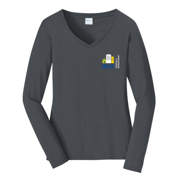 WLR Property Management Printed - Women's Long Sleeve Fan Favorite V Neck Tee Thumbnail