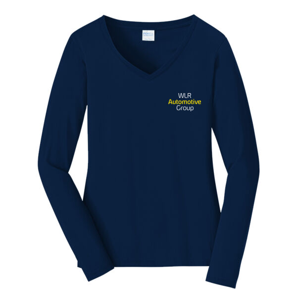 Printed WLR Automotive Group - Ladies Long Sleeve Fan Favorite V Neck Tee Thumbnail