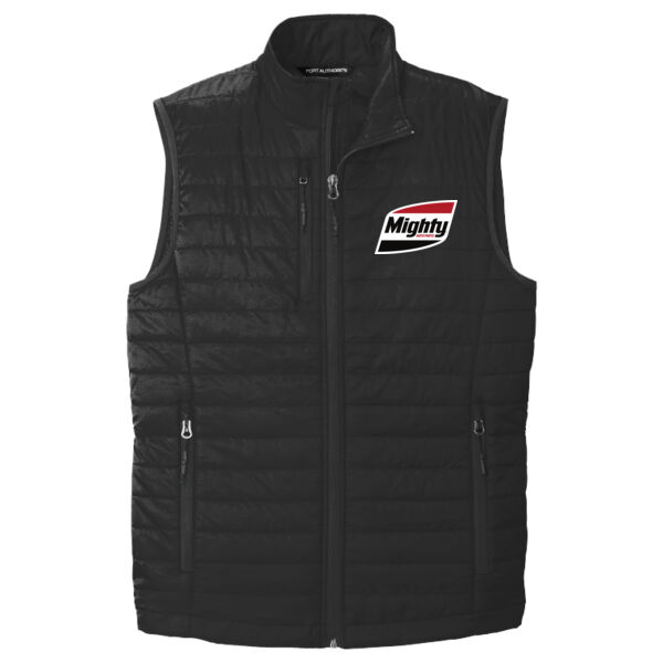 Printed Mighty Auto Parts - Packable Puffy Vest Thumbnail