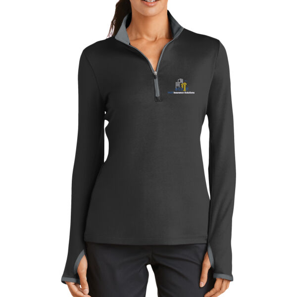WLR Insurance Solutions Embroidered - Ladies Dri FIT Stretch 1/2 Zip Cover Up Thumbnail
