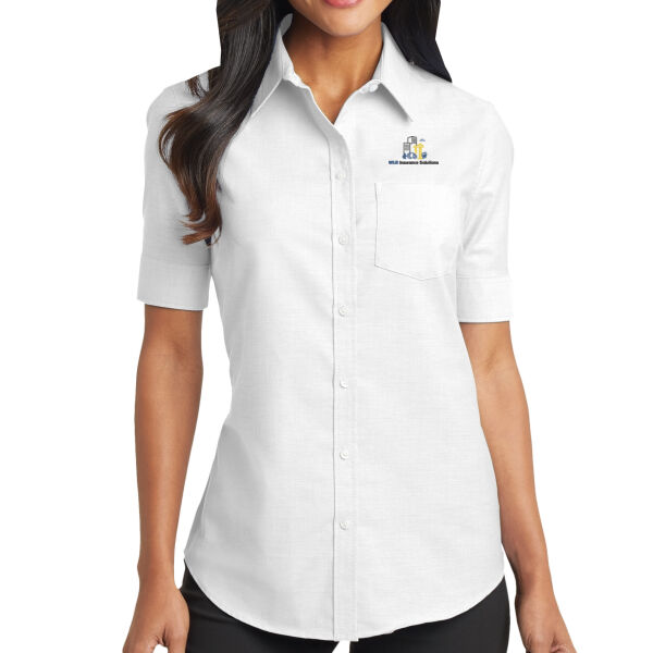 WLR Insurance Solutions Embroidered - Women's Short Sleeve SuperPro Oxford Shirt Thumbnail
