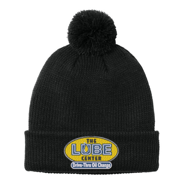 Embroidered The Lube Center - Cozy Pom Beanie Thumbnail