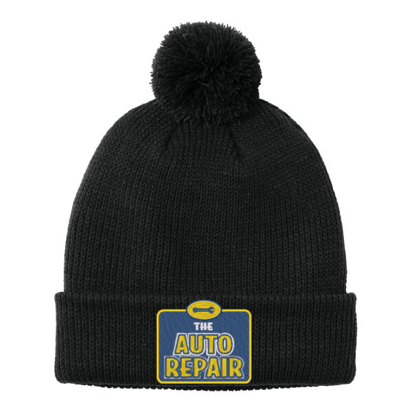 The Auto Repair Embroidered - Cozy Pom Beanie Thumbnail