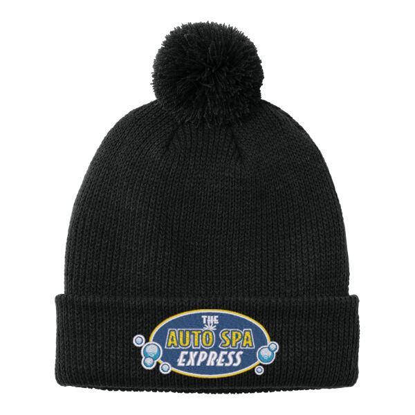 The Auto Spa Express Embroidered - Cozy Pom Beanie Thumbnail