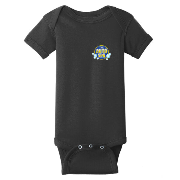 The Auto Spa Printed - Infant Short Sleeve Baby Rib Bodysuit Thumbnail