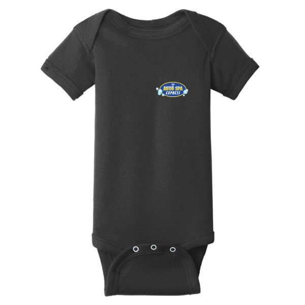 The Auto Spa Express Printed - Infant Short Sleeve Baby Rib Bodysuit Thumbnail